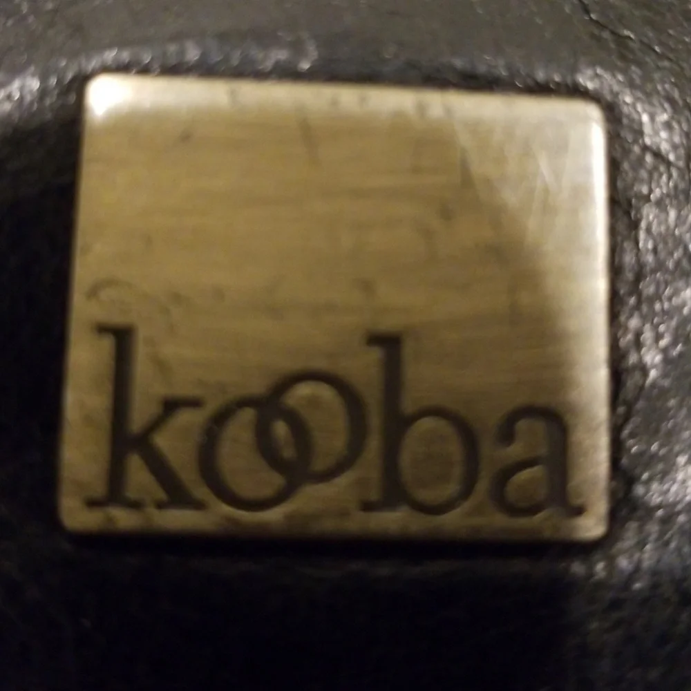 KOOBA Black with Silver Zippered Clutch
